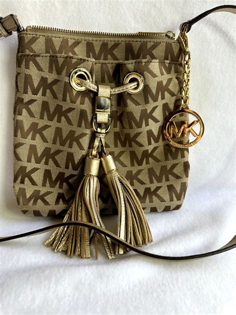 michael kors camden crossbody gold|Michael Kors leather crossbody bag.